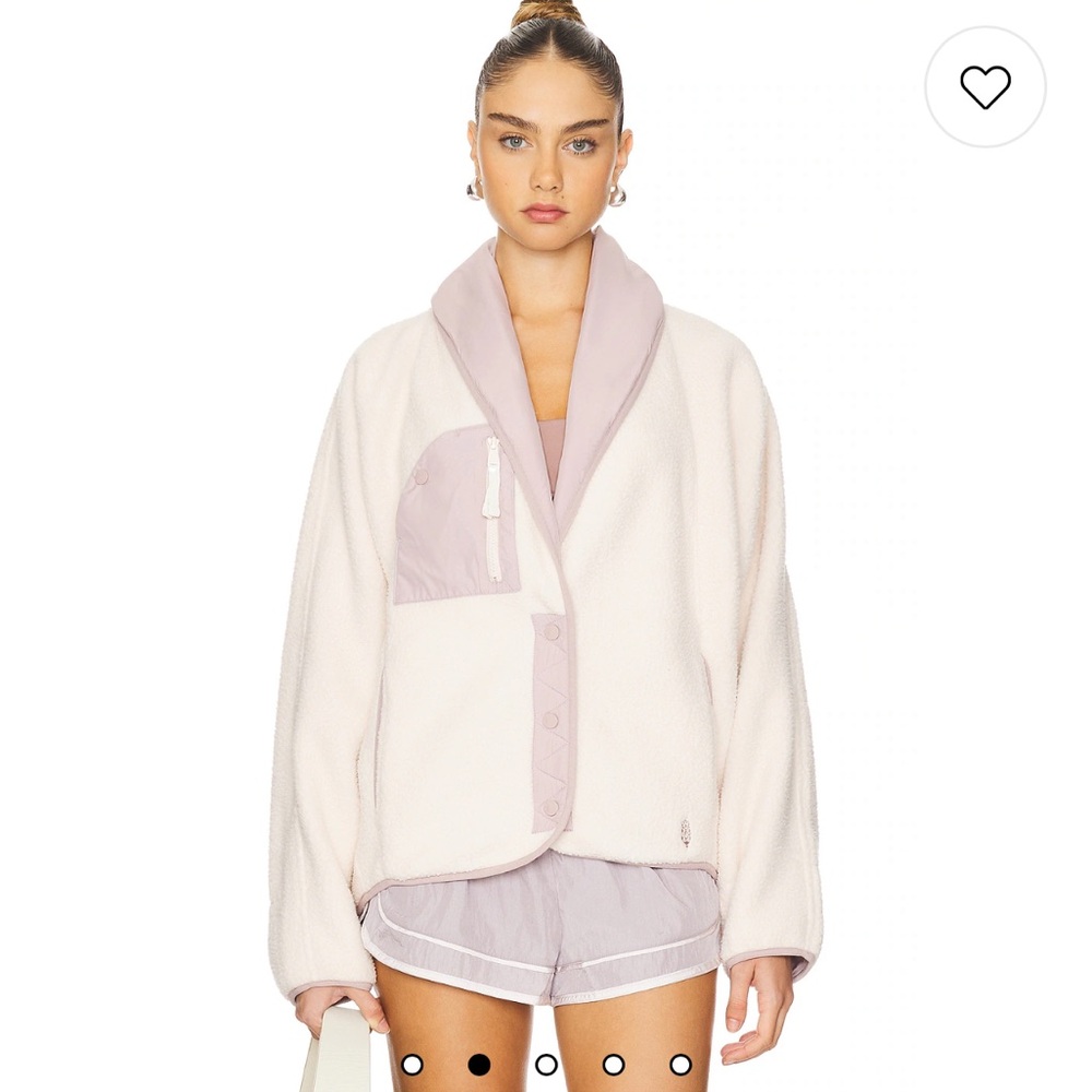 Free People Cream and Pink Jacket